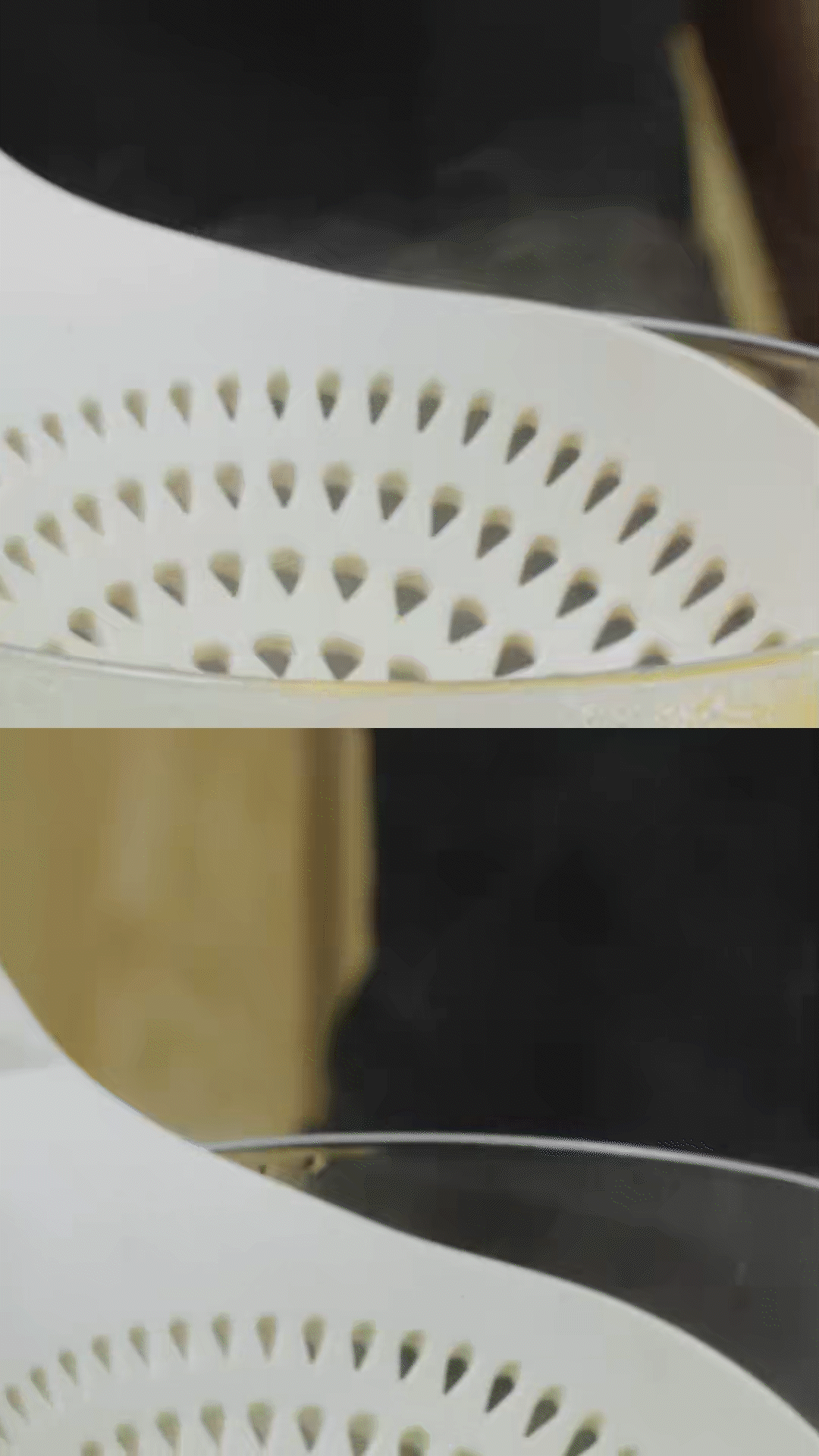 玉米筍對半切開、口蘑切片、豌豆去殼
