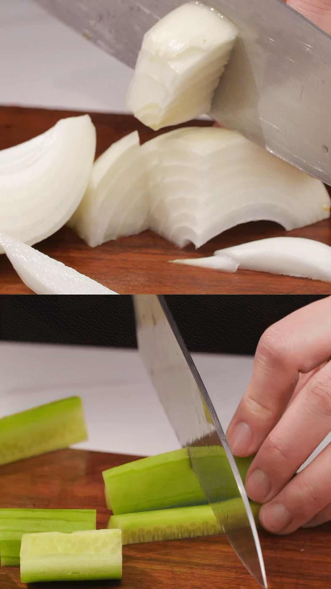 番茄、黃瓜、洋蔥切丁，用適量鹽殺水